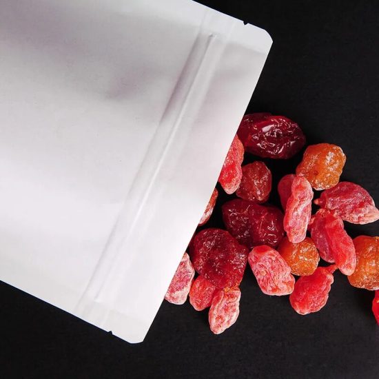 50pcs white kraft paper bags stand up Zipper/zip lock candy tea dried fruit gift packaging Moisture-proof open window pouch - Image 5