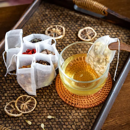 100Pcs/lot Disposable Tea Bags Empty Tea Bag with String Heal Seal Filter Paper for Herb Teabags for Loose Tea - Image 3