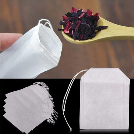 100Pcs/lot Disposable Tea Bags Empty Tea Bag with String Heal Seal Filter Paper for Herb Teabags for Loose Tea - Image 4